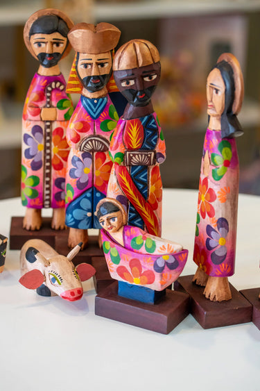 Colorful Flower Nativity Set